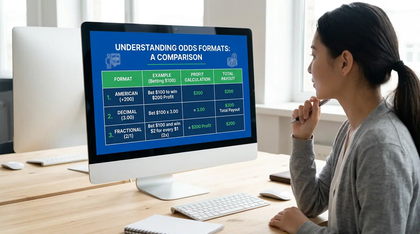 Три формата на коефициентите — decimal, fractional и American